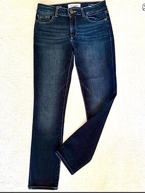 DL1961 Florence Instasculpt Skinny Jeans Size 26 Dark Wash Mid Rise 4-Way Stretc